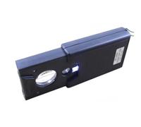 ZYWUOY Lupa de 30 x 60 aumentos, microscopio de bolsillo de mano, lupa de luz LED, herramienta de inspección portátil para joyas, monedas, sellos, lectura, color negro
