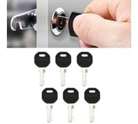 ZYWUOY Paquete de 6 llaves de gabinete de repuesto para cilindros de bloqueo EK333, 333, 1108-1-1 y 1108-U35, compatible con armarios de red APC y Hoffman, construcción de metal con acabado negro y