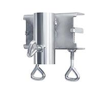 ZYWUOY Soporte para sombrilla, clip ajustable de hierro fundido galvanizado para postes de sombrilla de 25 a 38 mm, soporte de montaje de barandilla para jardín, balcón y patio