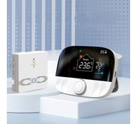 ZYWUOY Termostato inteligente WiFi, calefacción eléctrica/agua, calderas de gas, control remoto de voz WLAN, termostato WiFi programable con receptor, 433 soportes programables para Alexa y para