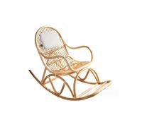 ZYWWW Mecedora de ratán Tejida, Mecedora para balcón, sillón de Ocio, Silla Perezosa de ratán, Adecuada para Porche, terraza y Piscina