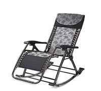 ZYWWW Siesta - Silla mecedora para adulto, silla mecedora, muebles de jardín, funda de asiento reclinable, para cama de jardín, portátil, para viajes, vacaciones, interior y exterior
