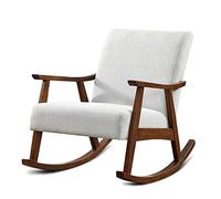 ZYWWW Silla mecedora cómoda Relax Silla mecedora con cojín de tela de algodón Silla perezosa casual Silla de relajación