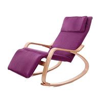 ZYWWW Silla mecedora cómoda Relax Silla mecedora Silla de mecedora con chaise longue de tela de algodón