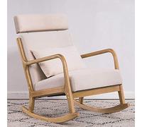 ZYWWW Silla mecedora cómoda Relax silla mecedora silla silla de paseo con algodón asiento de casa chaise longue