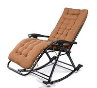 ZYWWW Silla mecedora cómoda y relajante, silla mecedora con cojín de tela de algodón, silla larga tranquila y cómoda