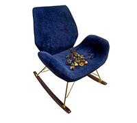 ZYWWW Silla mecedora de Balcón moderno mecedora perezosa reclinable casa nórdica adulto silla fácil de madera maciza ocio silla mecedora sofá