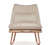ZYWWW Silla mecedora de moda Post-Modern Simple Silla mecedora de acero inoxidable Muebles de ocio Pausa Almuerzo Sofá Simple Silla de relajación