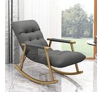 ZYWWW - Sillón mecedora de tela de mediados de siglo, mecedora de ocio, mecedora de salón, sillón reclinable para niño perezoso, silla de siesta para adultos, silla d