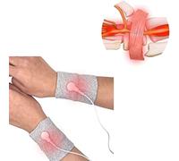 Zyxdk 2 Pares Microcorriente Electrodo Masaje Conductivo Pulsera para Máquina TENS/EMS para Fisioterapia Estimular la Circulación Sanguínea y Aliviar el Dolor (Color : Grey)