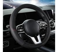 ZYXDMMJH Funda Volante Coche para Chrysler Pacifica Minivan 2016-2019 2020 2021 2022 2023 2024, Microfibra Cuero Antideslizante Transpirable Confort Durabilidad Protector Volante Coche,Black