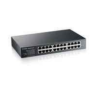 Zyxel 24-Port GbE Smart Hybrid Mode Switch | Standalone o Nebula Cloud | Rackmount | Fanless [GS1915-24E]