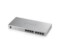 Zyxel Conmutador Gigabit de 8 Puertos | No Administrado | 8X PoE+ 60W | Divisor de Red LAN | Ethernet Network Splitter [GS1008HP]