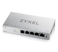 Zyxel Switch Ethernet PoE 5 Puertos | Conmutador Gigabit Gestionable en Web | 4 Puertos PoE+ Budget de 68W | QoS, Link Aggregation, VLAN, IGMP Snooping | Sin Ventilador | De Escritorio [GS1200-5HPv3]