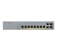 Zyxel GS1350-12HP - Conmutador Inteligente (8 x 10/100/1000 (PoE+) + 2 x 10/100/1000 (Enlace Ascendente) + 2 x Gigabit SFP (Enlace Ascendente) - Ordenador de sobremesa, Montaje en Rack - PoE+ (130