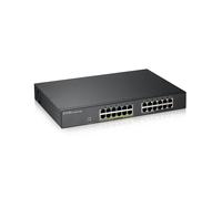 Conmutador gestionado inteligente Zyxel GS1900-24EP 24x Gigabit Ethernet (12x PoE+ máx. 130 vatios), Capa 2, montaje en bastidor