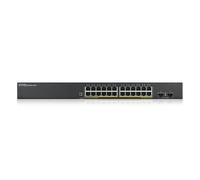 Zyxel GS1900-24HPv2 Switch L2 26 Puertos Gigabit Ethernet, 24 Puertos PoE+ (802.3at/af), 2 SFP, Rackmount, 130W