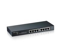 Zyxel Switch Gigabit de 8 Puertos | Gestión Inteligente | De sobremesa/Montaje en Mural y sin Ventilador | VLAN, IGMP, QoS | Garantía de por Vida [GS1900-8]