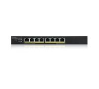 Zyxel 8-Port GbE PoE Smart Hybrid Mode Switch | Standalone o Nebula Cloud | 60 Watt 802.3at | Desktop | Fanless [GS1915-8EP]