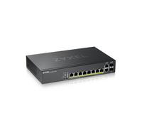 Zyxel Nebula Conmutador PoE+ gestionado de capa 2 Gigabit Ethernet de 8 puertos con margen de 180 vatios y 2 puertos combinados Gigabit y modo de Nube híbrida (Hybrid Cloud) [GS2220-10HP]