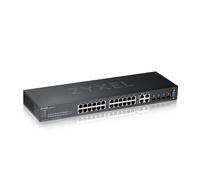 Zyxel Nebula Conmutador gestionado de capa 2 Gigabit Ethernet de 24 puertos: diseño sin ventilador con 4 puertos combinados Gigabit y modo de Nube híbrida (Hybrid Cloud) [GS2220-28]