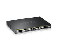 GS2220-50HP,EU region,48-port GbE L2 PoE Switch with GbE Uplink (1 year NCC Pro pack license bundled)