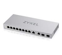 Zyxel Interruptor administrado por Web de 12 Puertos con 2 Puertos 2 Puertos 2,5 G / 2 Puertos 10G SFP+ de Escritorio/Montaje en Pared, garantía de 5 años [XGS1210-12]