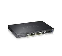 Zyxel Nebula Conmutador PoE+ gestionado de capa 2 Gigabit Ethernet de 24 puertos con margen de 375 vatios y 4 puertos combinados Gigabit y modo de Nube híbrida (Hybrid Cloud) [GS2220-28HP]