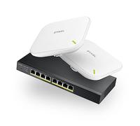 Zyxel Nebula Simplicity Starter Kit 2X WiFi 6 Puntos de Acceso & 8-Port PoE Smart Managed Switch [NWA90AX & GS1915-8EP]