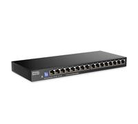 Zyxel Switch de Red 16 Puertos | Conmutador Gigabit Ethernet No Gestionado | 16 Puertos GbE | Diseño Fino | Dip Conmutable | Sin Ventilador | Kit de Montaje en Pared Incluido | GS1100-16ES
