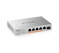 Zyxel Switch Ethernet de 5 Puertos | Unmanaged | 2.5G | PoE++ | XMG-105HP | 5x Puertos 2.5G (4x PoE++ con 70W de Presupuesto) + 1x 10G SFP+, Sin Ventilador, Instalación Plug and Play