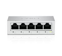 Zyxel Switch Ethernet de 5 Puertos | Unmanaged Gigabit | GS-105BV5 | 5x Puertos GbE, Sin Ventilador, Kit de Montaje en Pared Incluido, Instalación Compacta Plug and Play
