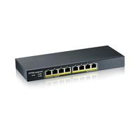 Zyxel Switch Gigabit PoE de 8 Puertos | Administrado Inteligente | Montaje en Escritorio/Pared y sin Ventilador | 8 Puertos PoE+ con presupuesto de 70 vatios | VLAN, IGMP, QoS | Garantía de por Vida