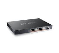Zyxel Switch PoE 2,5Gb de 24 Puertos | PoE++ con 4 Puertos SFP+ 10 GbE | Conmutador de Acceso L3 Multigigabit Gestionado en la Nube | Doble Alimentación, CA 700 W / CC 1440 W | Pymes [XMG2230-28HP]