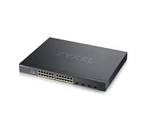Zyxel Switch PoE+ gestionado inteligente Gigabit Ethernet de 24 puertos con presupuesto de 375 vatios y 4 ranuras SFP+ de 10G, modo nube híbrida [XGS1930-28HP]