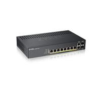 Zyxel Switch PoE+ inteligente de 8 puertos Ethernet Gigabit con 130 vatios y 2 puertos combo Gigabit y modo Cloud híbrido [GS1920-8HPv2]