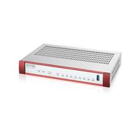 Zyxel USGFLEX100HP Firewall | 25 Usuarios | PoE+ | Entry Defense Pack 1 Año | 8x Puertos Gigabit (1x PoE+ 30W), 4 Gbps de Rendimiento SPI, Sin Ventilador, Puerto de Consola RJ-45, VPN IPSec/SSL, IPS
