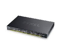 zyxel xgs1935-52hp 52 port smart managed poe switch 48x gigabit poe and 4x 10g sfp+