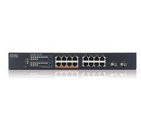 Zyxel XMG1915-18EP, 16-port 2.5GbE, 2 SFP+, 8 x PoE++ 180W Smart Switch, hybird mode, standalone or NebulaFlex Cloud