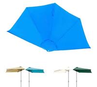 ZYXQQJ 270cm Tela De Recambio para Sombrilla Semicircular Toldo De Repuesto 5 Varillas Anti-UV Cubierta Repuesto De Paraso Pared/jardín/Patio(Lake Blue)