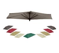 ZYXQQJ 5 Varillas Toldo De Repuesto para Sombrilla Semi Rectangular Cubierta De Toldo De Repuesto para Paraguas 250×130cm 250×120cm 200×100cm(Dark Brown,2.5mx1.3m (8.2'x4.2'))