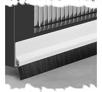 ZYXQQJ Blanco Junta De Cepillo Para Puerta Burlete Bajo Puerta, Burlete Silicona Autoadhesivo Para Burlete, Recortable, Insonorización(47”x1pack)