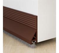 ZYXQQJ Blanco/Negro Junta Para Puerta 100cm Junta De Cepillo Autoadhesiva Burlete Para Puerta Con Cepillo Para Puertas De Entrada Interior O Exterior(Brown,4Pcs)