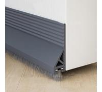 ZYXQQJ Blanco/Negro Junta Para Puerta 100cm Junta De Cepillo Autoadhesiva Burlete Para Puerta Con Cepillo Para Puertas De Entrada Interior O Exterior(Gray,3Pcs)