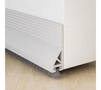 ZYXQQJ Blanco/Negro Junta Para Puerta 100cm Junta De Cepillo Autoadhesiva Burlete Para Puerta Con Cepillo Para Puertas De Entrada Interior O Exterior(White,1Pcs)