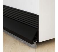 ZYXQQJ Blanco/Negro Junta Para Puerta 100cm Junta De Cepillo Autoadhesiva Burlete Para Puerta Con Cepillo Para Puertas De Entrada Interior O Exterior(Black,4Pcs)