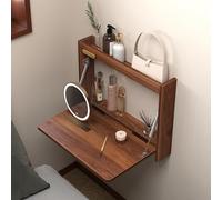 ZYXQQJ Escritorio Mural Plegable, Mesa Plegable De Pared con Estantes De Almacenamiento Escritorio De Computadora Flotante Que Ahorra Espacio(36x45x11cm)