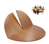 ZYXQQJ Extensor De Mesa Plegable Redondo Grande 1.2/1.3/1.4/1.5/1.6/1.7/1.8/2m Tablero Circular De Madera Pesada Sin Patas Ahorra Espacio, Solo Tablero(Yellow Teak,170cm/67)