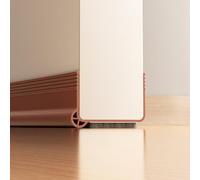 ZYXQQJ Junta De Cepillo Para Puertas 100cm Blanco/Marrón Burlete De Puerta Autoadhesiva, Recortable Burlete Bajo Entrada PVC(Brown)