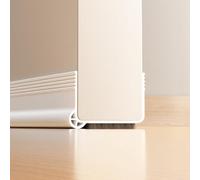 ZYXQQJ Junta De Cepillo Para Puertas 100cm Blanco/Marrón Burlete De Puerta Autoadhesiva, Recortable Burlete Bajo Entrada PVC(White)